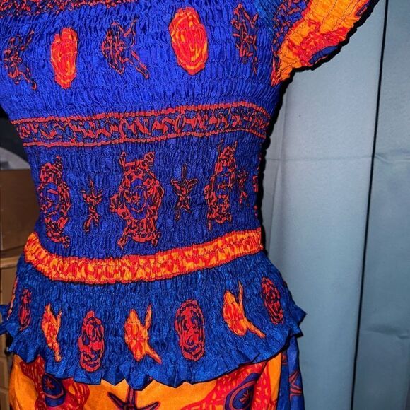 ☀️🐢⭐️ 2 piece beach wear wrap skirt/smock top osfm 🌺 - Picture 10 of 13